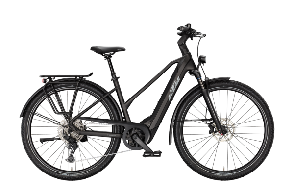 KTM MACINA GRAN 820 DIAMOND BLACK MATT 29" 2027 Elektromos Onroad Trekking Trapeze Kerékpár - fekete