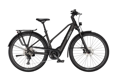 KTM MACINA GRAN 820 DIAMOND BLACK MATT 29 2027 Elektromos Onroad Trekking Trapeze Kerékpár - fekete