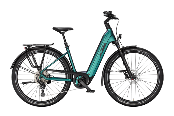 KTM MACINA GRAN 830 GREEN PURPLE FLIP MATT 29" 2027 Elektromos Onroad Trekking Easy Entry Kerékpár - zöld