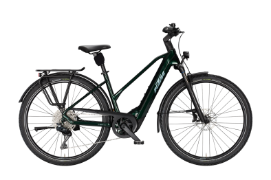 KTM MACINA STYLE 820 Di2 SMARAGD BLACK 29 2027 Elektromos Onroad Trekking Trapeze Kerékpár - sötétzöld