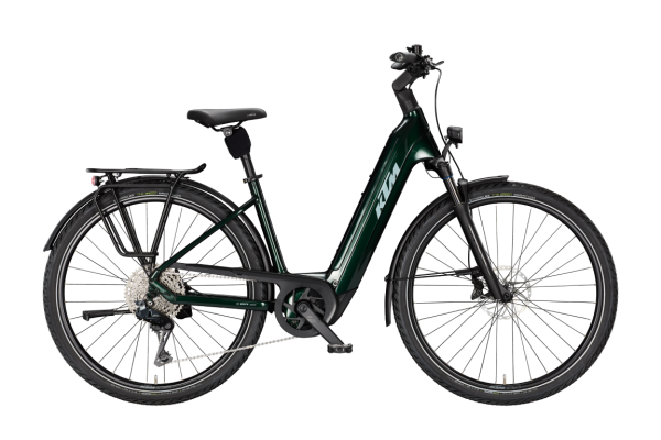 KTM MACINA STYLE 820 Di2 SMARAGD BLACK 29" 2027 Elektromos Onroad Trekking Easy Entry Kerékpár - sötétzöld