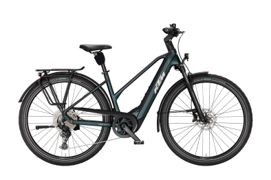 KTM MACINA STYLE 830 Di2 DARK SEA MATT 29 2027 Elektromos Onroad Trekking Trapeze Kerékpár - sötétzöld