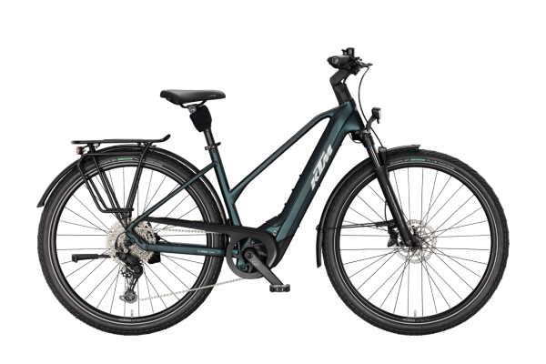 KTM MACINA STYLE 830 Di2 DARK SEA MATT 29" 2027 Elektromos Onroad Trekking Trapeze Kerékpár - sötétzöld