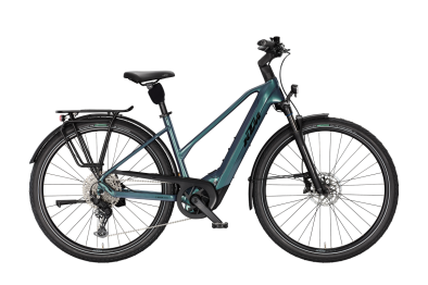 KTM MACINA STYLE 830 Di2 BRIGHT TEAL 29 2027 Elektromos Onroad Trekking Trapeze Kerékpár - világoskék