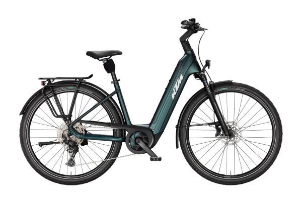KTM MACINA STYLE 830 Di2 DARK SEA MATT 29" 2027 Elektromos Onroad Trekking Easy Entry Kerékpár - sötétzöld