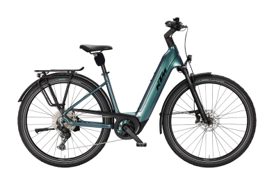 KTM MACINA STYLE 830 Di2 BRIGHT TEAL 29 2027 Elektromos Onroad Trekking Easy Entry Kerékpár - világoskék