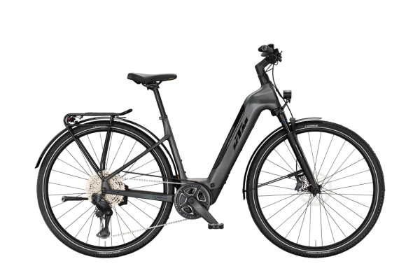 KTM MACINA SPORT SX MASTER Di2 LAZER BLACK MATT 28" 2027 Elektromos Light Túra Easy Entry Kerékpár - fekete