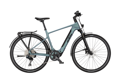 KTM MACINA SPORT SX ELITE Di2 BRIGHT TEAL MATT 28 2027 Elektromos Light Túra Kerékpár - szürke