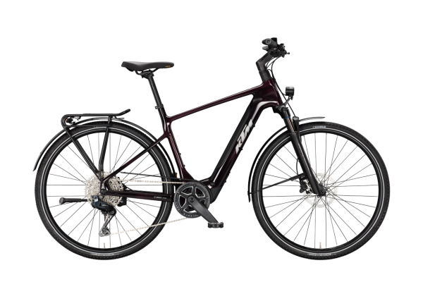 KTM MACINA SPORT SX ELITE Di2 RED CARBON 28" 2027 Elektromos Light Túra Kerékpár - bordó