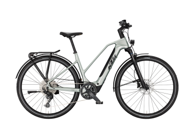 KTM MACINA SPORT SX PRO EMERALD GREY 28 2027 Elektromos Light Túra Trapeze Kerékpár - szürke