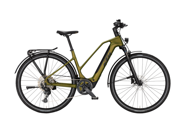 KTM MACINA SPORT SX PRO GOBLIN GREEN MATT 28" 2027 Elektromos Light Túra Trapeze Kerékpár - sötétzöld
