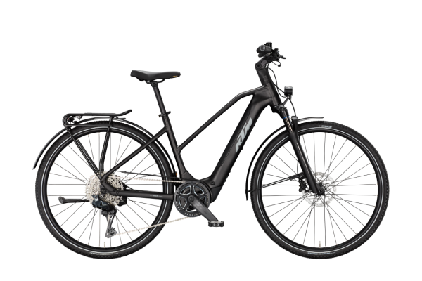 KTM MACINA SPORT SX 10 Di2 DIAMOND BLACK MATT 28" 2027 Elektromos Light Túra Trapeze Kerékpár - fekete