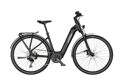 KTM MACINA SPORT SX 10 Di2 DIAMOND BLACK MATT 28 2027 Elektromos Light Túra Easy Entry Kerékpár - fekete