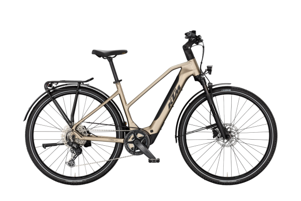 KTM MACINA SPORT SX 20 PLATIN BRONZE MATT 28" 2027 Elektromos Light Túra Trapeze Kerékpár - barna