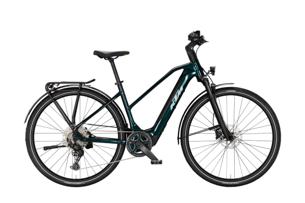 KTM MACINA SPORT SX 20 DARK SEA 28" 2027 Elektromos Light Túra Trapeze Kerékpár - sötétzöld