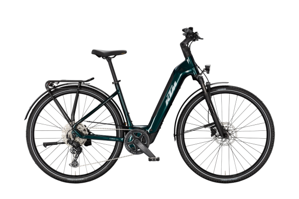 KTM MACINA SPORT SX 20 DARK SEA 28" 2027 Elektromos Light Túra Easy Entry Kerékpár - sötétzöld