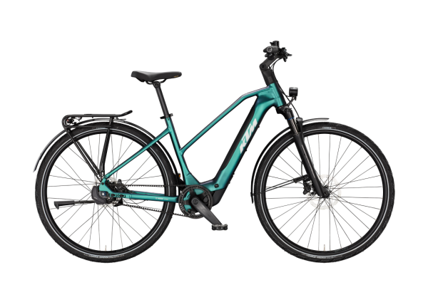 KTM MACINA SUPERBELT SX 10 Di2 GREEN PURPLE FLIP MATT 28" 2027 Elektromos Light Túra Trapeze Kerékpár - zöld