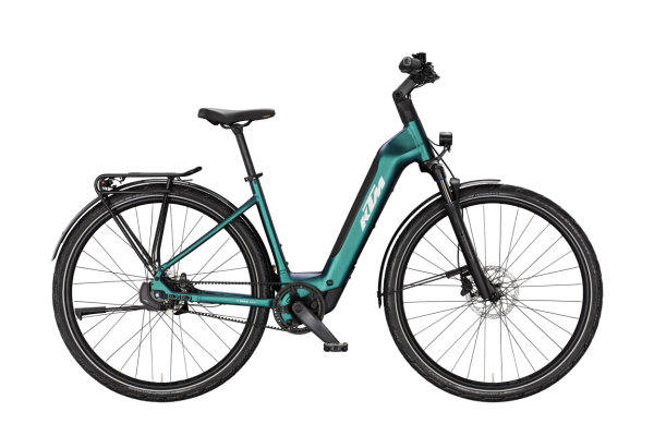 KTM MACINA SUPERBELT SX 10 Di2 GREEN PURPLE FLIP MATT 28" 2027 Elektromos Light Túra Easy Entry Kerékpár - zöld