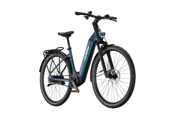 KTM MACINA SUPERBELT SX 10 Di2 GREEN PURPLE FLIP MATT 28" 2027 Elektromos Light Túra Easy Entry Kerékpár - zöld