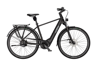 KTM MACINA CITY 810 BELT DIAMOND BLACK MATT 29 2027 Elektromos Városi Kerékpár - fekete