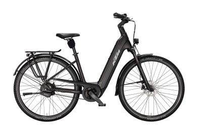 KTM MACINA CITY 810 BELT DIAMOND BLACK MATT 29 2027 Elektromos Városi Easy Entry Kerékpár - fekete