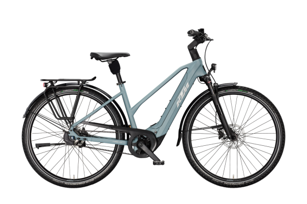 KTM MACINA CITY PX 720 BELT Di2 BLUEGREY MATT 29" 2027 Elektromos Városi Trapeze Kerékpár - szürke