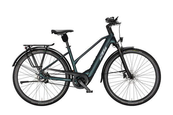 KTM MACINA CITY PX 720 BELT DARK SEA MATT 29" 2027 Elektromos Városi Trapeze Kerékpár - sötétzöld