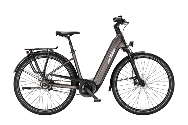 KTM MACINA CITY P720 BELT MOON ROCK MATT 29" 2027 Elektromos Városi Easy Entry Kerékpár - barna