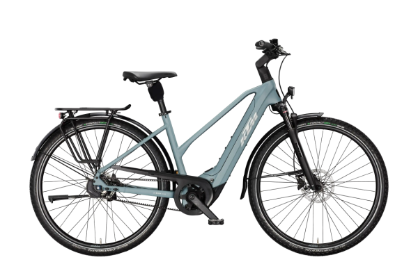 KTM MACINA CITY PX 810 BELT Di2 BLUEGREY MATT 29" 2027 Elektromos Városi Trapeze Kerékpár - szürke