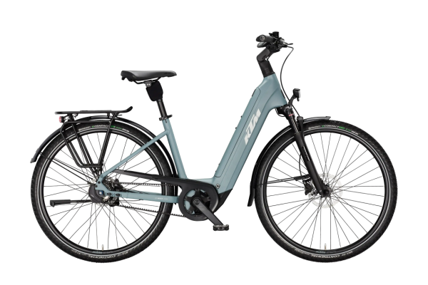 KTM MACINA CITY PX 810 BELT Di2 BLUEGREY MATT 29" 2027 Elektromos Városi Easy Entry Kerékpár - szürke