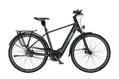 KTM MACINA CITY PX 810 BELT DARK SEA MATT 29 2027 Elektromos Városi Kerékpár - sötétzöld