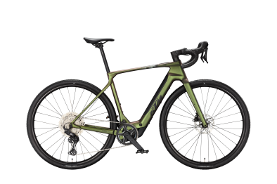 KTM MACINA GRAVELATOR SX ELITE KIWI MATT 28 2027 Elektromos Gravel Kerékpár - sötétzöld