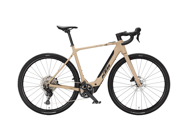 KTM MACINA GRAVELATOR SX 10 GREY BEIGE MATT 28" 2027 Elektromos Gravel Kerékpár - barna