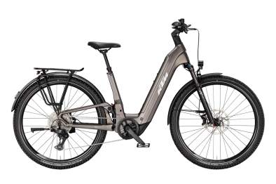 KTM MACINA AERA FS ELITE LFC MOON ROCK MATT 29 2027 Elektromos Fully Mountain Bike Easy Entry Kerékpár - barna