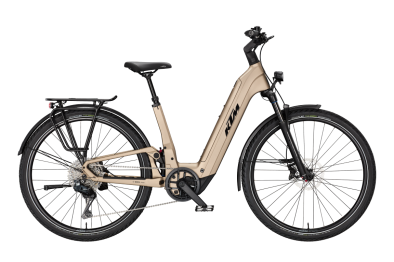 KTM MACINA STYLE FS ELITE Di2 PLATIN BRONZE MATT 27,5 2027 Elektromos Fully Mountain Bike Easy Entry Kerékpár - barna