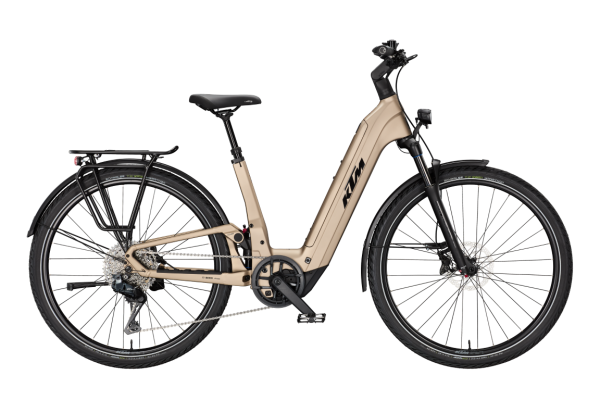 KTM MACINA STYLE FS ELITE Di2 PLATIN BRONZE MATT 27,5" 2027 Elektromos Fully Mountain Bike Easy Entry Kerékpár - barna