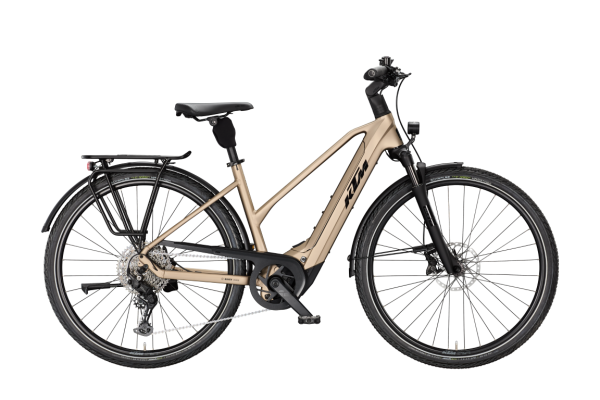 KTM MACINA TOUR PX 810 PLATIN BRONZE MATT 29" 2027 Elektromos Onroad Trekking Trapeze Kerékpár - barna
