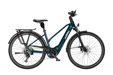 KTM MACINA TOUR PX 720-1 DARK SEA 29 2027 Elektromos Onroad Trekking Trapeze Kerékpár - sötétzöld
