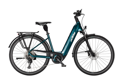 KTM MACINA TOUR PX 720-1 DARK SEA 29 2027 Elektromos Onroad Trekking Easy Entry Kerékpár - sötétzöld