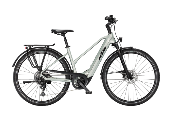 KTM MACINA TOUR PX 720-2 EMERALD GREY 29" 2027 Elektromos Onroad Trekking Trapeze Kerékpár - szürke
