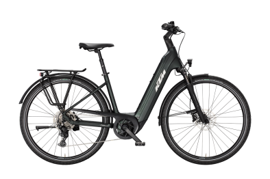 KTM MACINA TOUR P720 SMARAGD BLACK MATT 29 2027 Elektromos Onroad Trekking Easy Entry Kerékpár - fekete