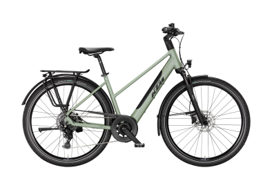 KTM MACINA JOY SAGE GREEN MATT 29 2027 Elektromos Light Túra Trapeze Kerékpár - világoszöld