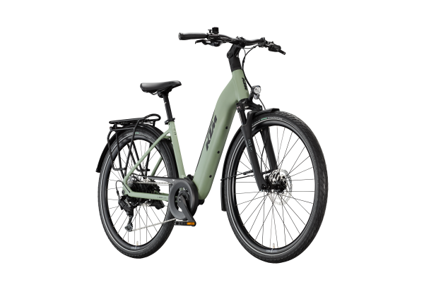 KTM MACINA JOY SAGE GREEN MATT 29" 2027 Elektromos Light Túra Easy Entry Kerékpár - világoszöld