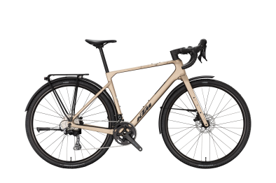 KTM GRAVELATOR PRO 2x LFC PLATIN BRONZE MATT 28 2027 Gravel Kerékpár - barna