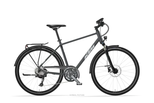 KTM LIFE STYLE MACHINE GREY MATT 28" 2027 Onroad Trekking Kerékpár - szürke