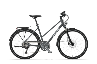 KTM LIFE STYLE MACHINE GREY MATT 28 2027 Onroad Trekking Trapeze Kerékpár - szürke