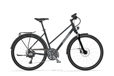 KTM LIFE 1964 BLACK MATT 28 2027 Onroad Trekking Trapeze Kerékpár - fekete