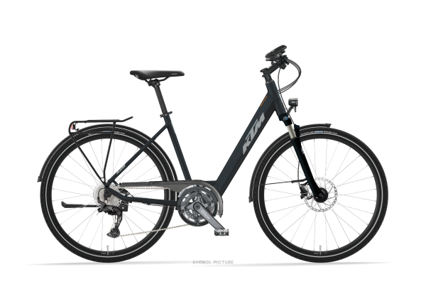 KTM LIFE 1964 BLACK MATT 28" 2027 Onroad Trekking Easy Entry Kerékpár - fekete