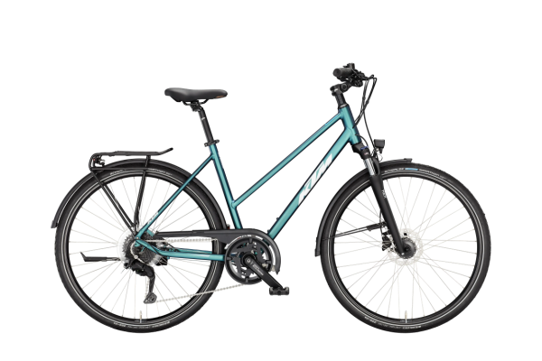KTM LIFE SPACE GREEN PURPLE FLIP MATT 28" 2027 Onroad Trekking Trapeze Kerékpár - zöld