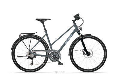 KTM LIFE RIDE BLUEGREY MATT 28 2027 Onroad Trekking Trapeze Kerékpár - szürke